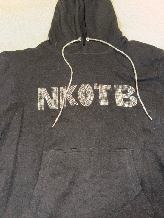 Tops - NKOTB Black Hoodie with Rhinestone Logo